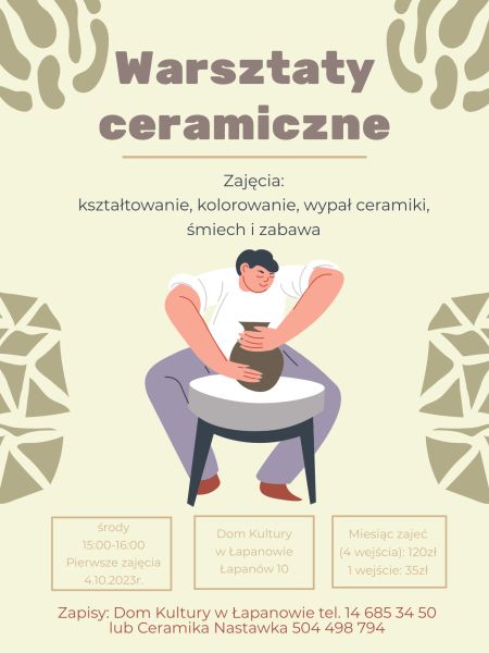 Zapisy na Warsztaty Ceramiczne