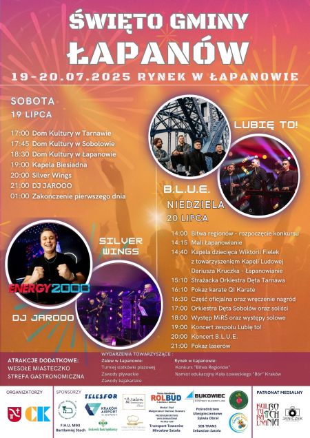 19 i 20 lipca - ŚWIĘTO GMINY ŁAPANÓW!