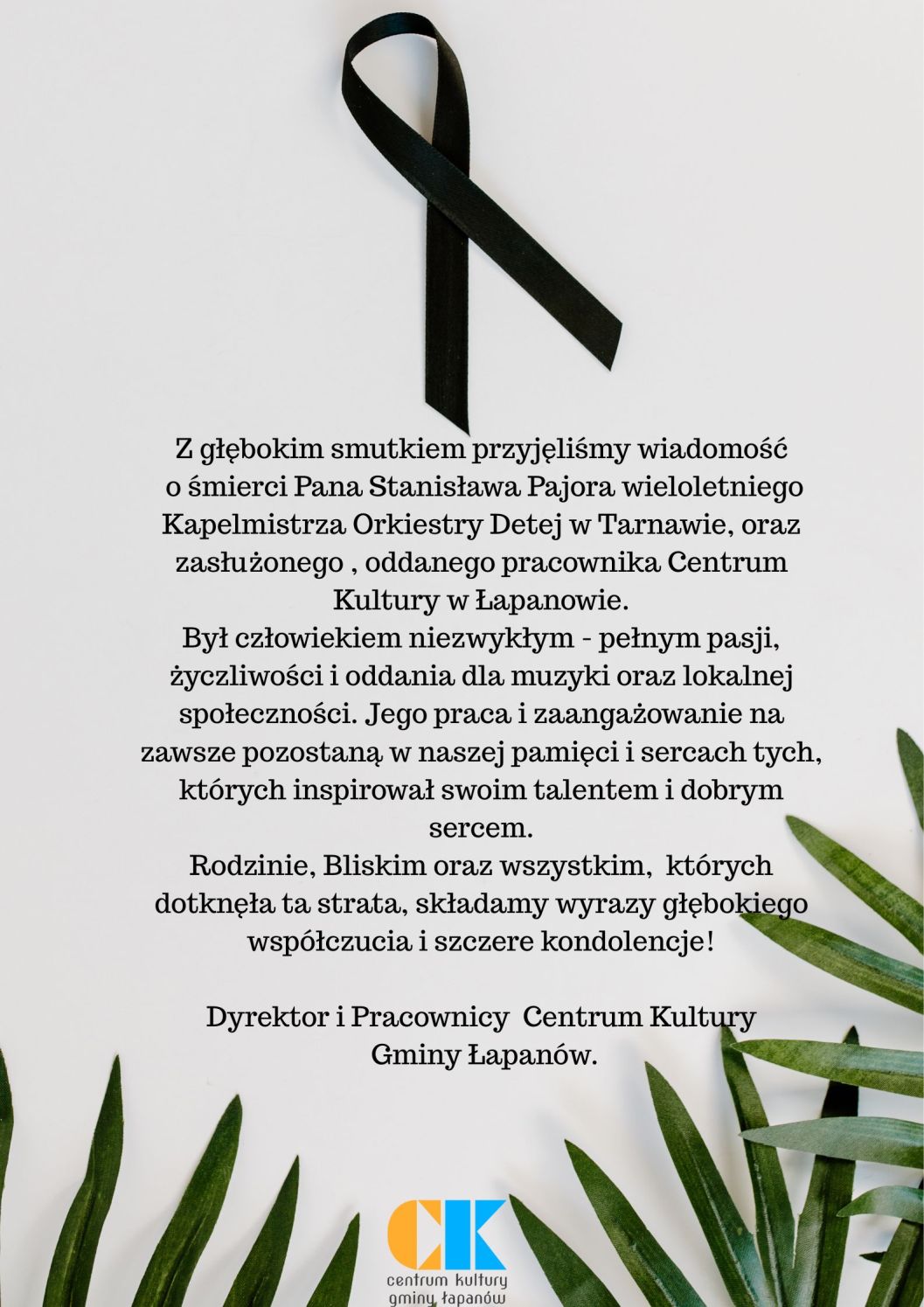 Odszedł od nas śp. Stanisław Pajor wieloletni Kapelmistrz Strażackiej Orkiestry Dętej w Tarnawie