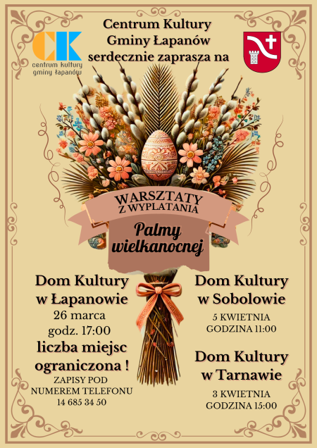 Warsztaty tworzenia tradycyjnej lipnickiej palmy wielkanocnej!